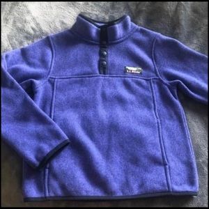 Kids LLBean pull over fleece jacket